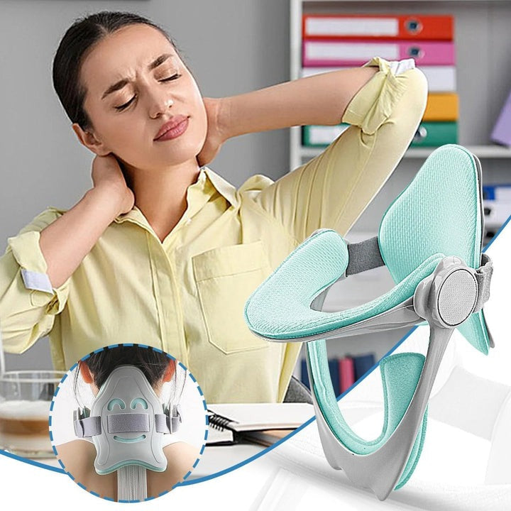 Support cervical gonflable réglable avec sangle