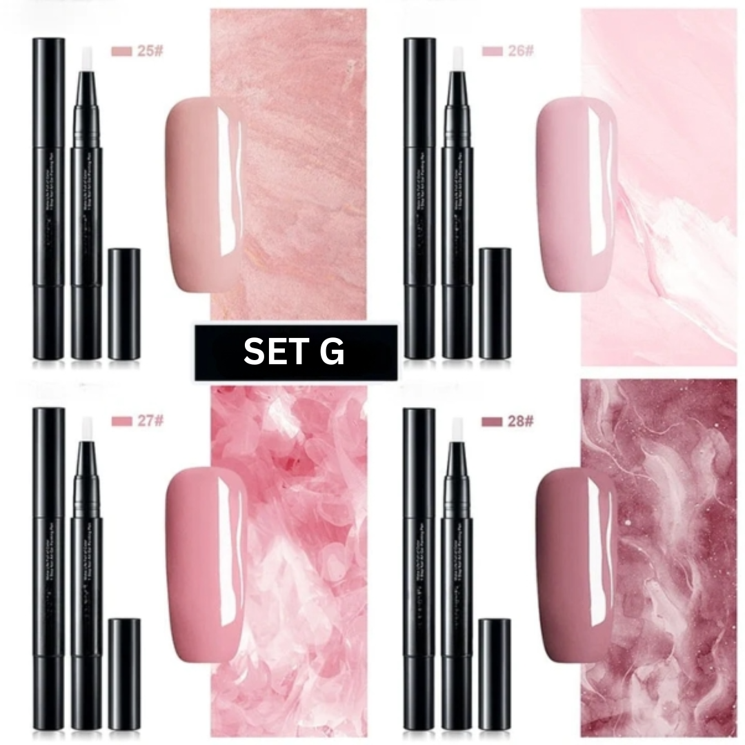 Stylos de décoration des ongles à couleur gel, plusieurs ensembles