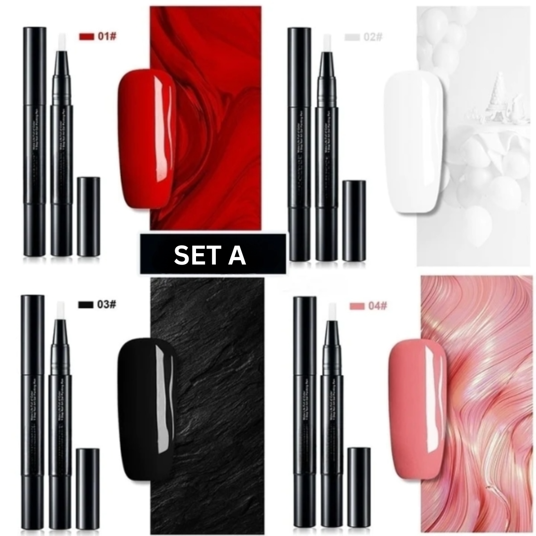 Stylos de décoration des ongles à couleur gel, plusieurs ensembles