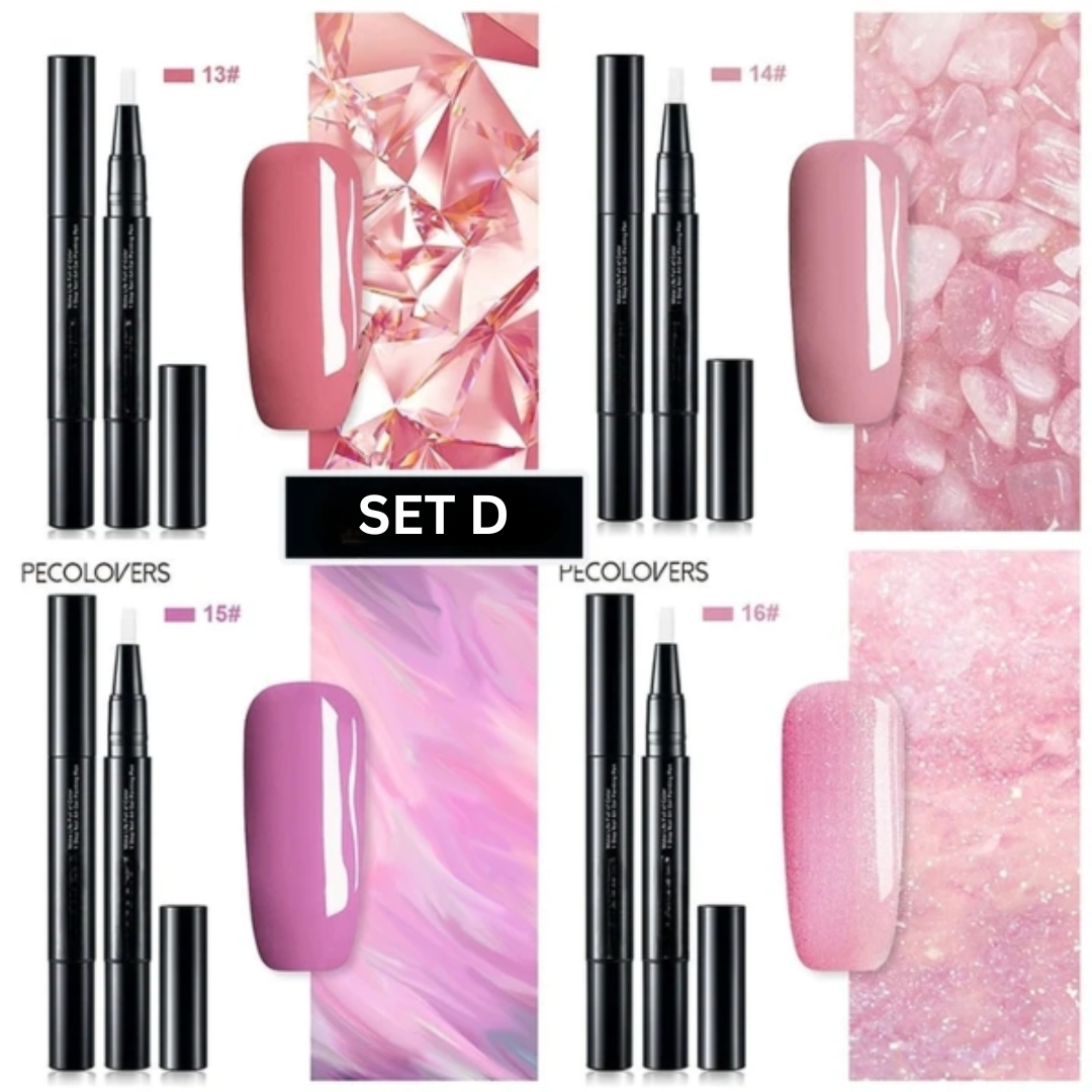 Stylos de décoration des ongles à couleur gel, plusieurs ensembles