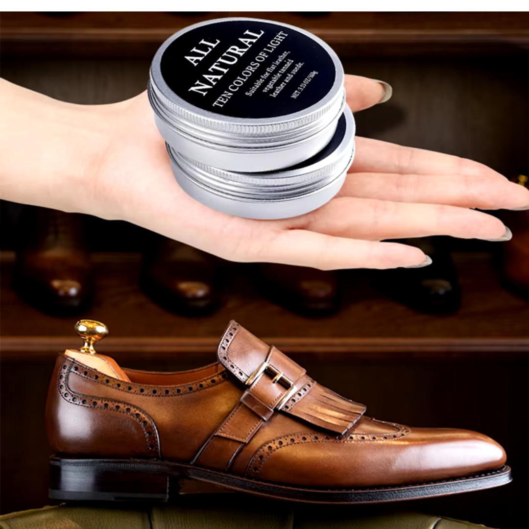 Baume végétal d’entretien du cuir et du bois – 2 pots de 50 g