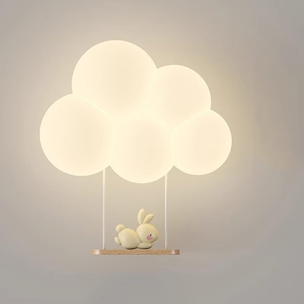 Veilleuse murale LED en forme de nuage, 19 × 21 cm