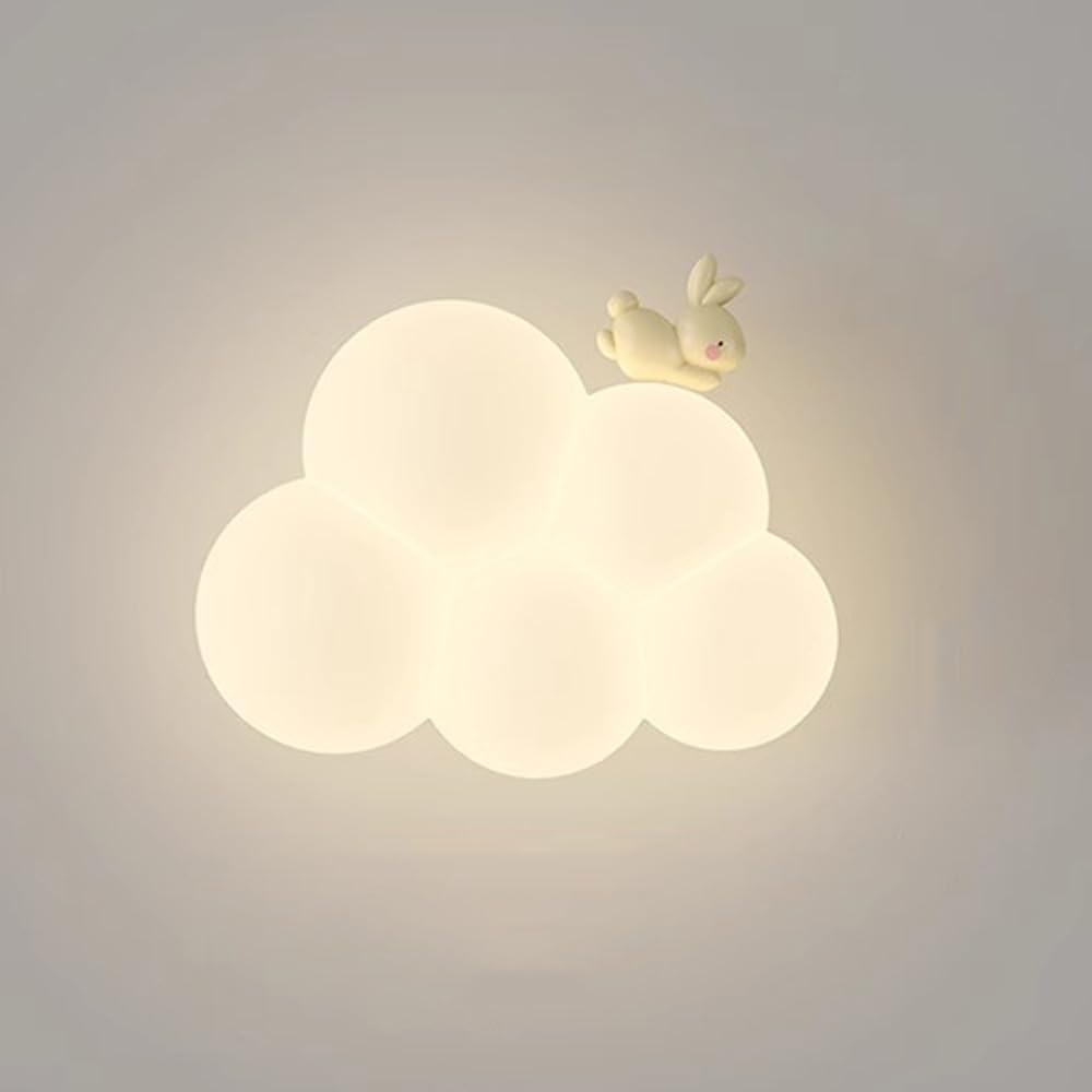 Veilleuse murale LED en forme de nuage, 19 × 21 cm