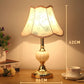 Lampe de table rétro à abat-jour floral, hauteur 42 cm