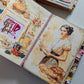 Carnet de recettes à couverture textile brodée