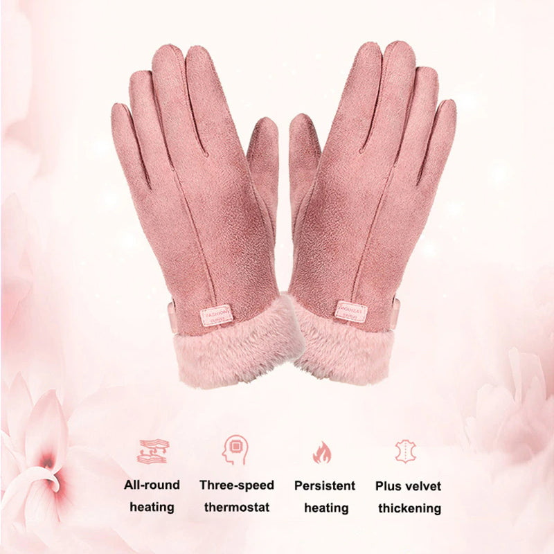 Gants chauffants rechargeables pour femme à 3 niveaux