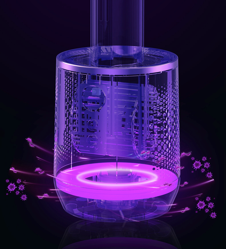 Purificateur d'air intérieur avec filtre et ventilation oscillante