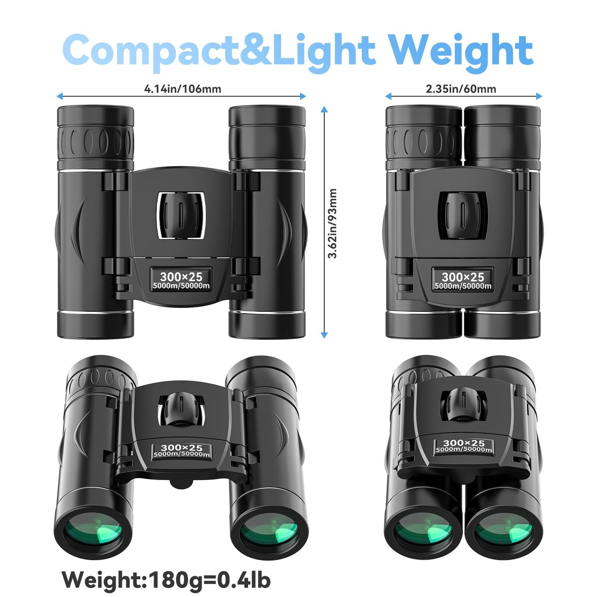 Jumelles compactes à objectifs de 22 mm