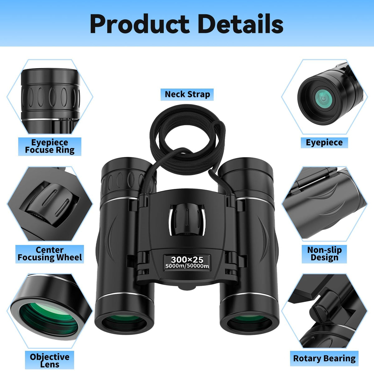 Jumelles compactes à objectifs de 22 mm