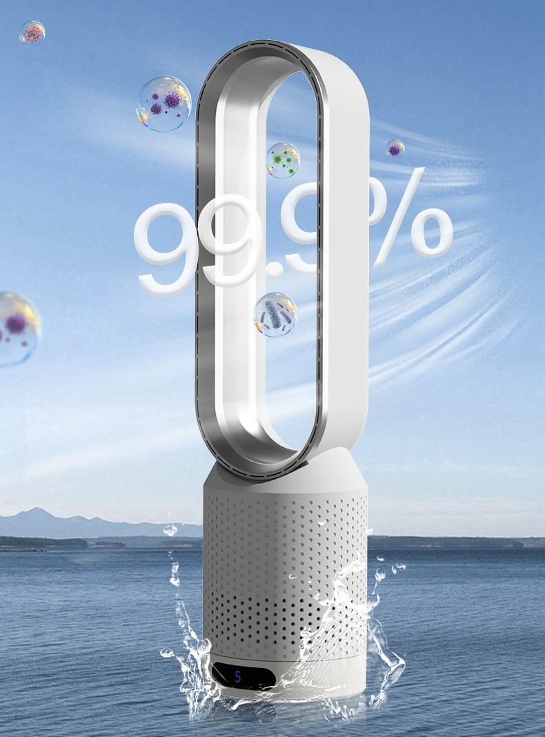 Purificateur d'air intérieur avec filtre et ventilation oscillante