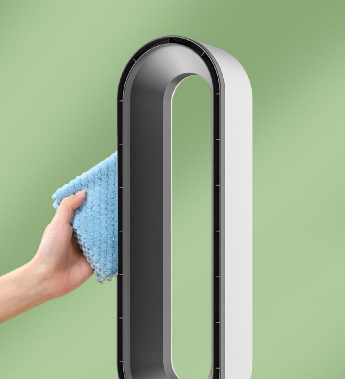 Purificateur d'air intérieur avec filtre et ventilation oscillante