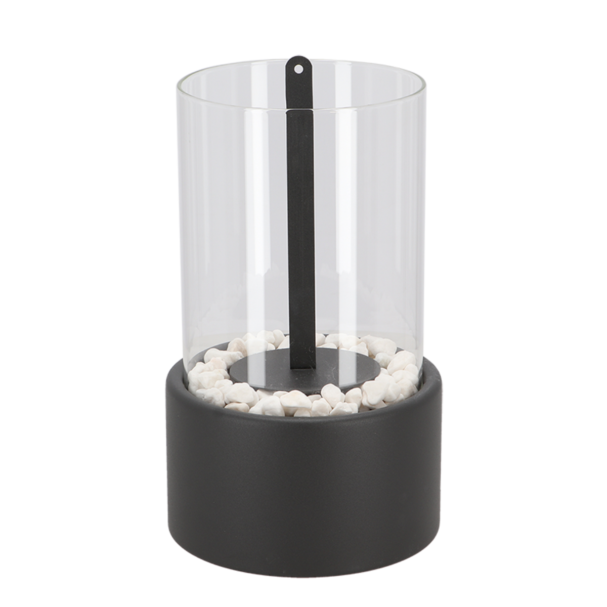 Lampe à combustible avec cylindre en verre et éteignoir