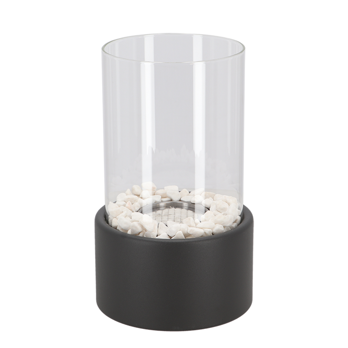 Lampe à combustible avec cylindre en verre et éteignoir