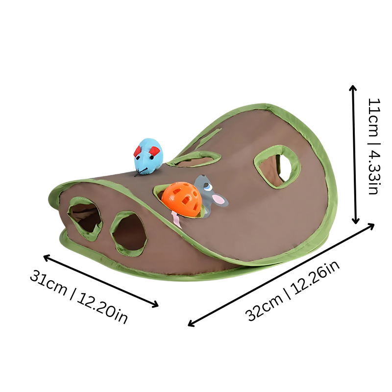 Felineau Jouet Cache-Cache Interactif Félin - Stimulation Instinct Chasseur