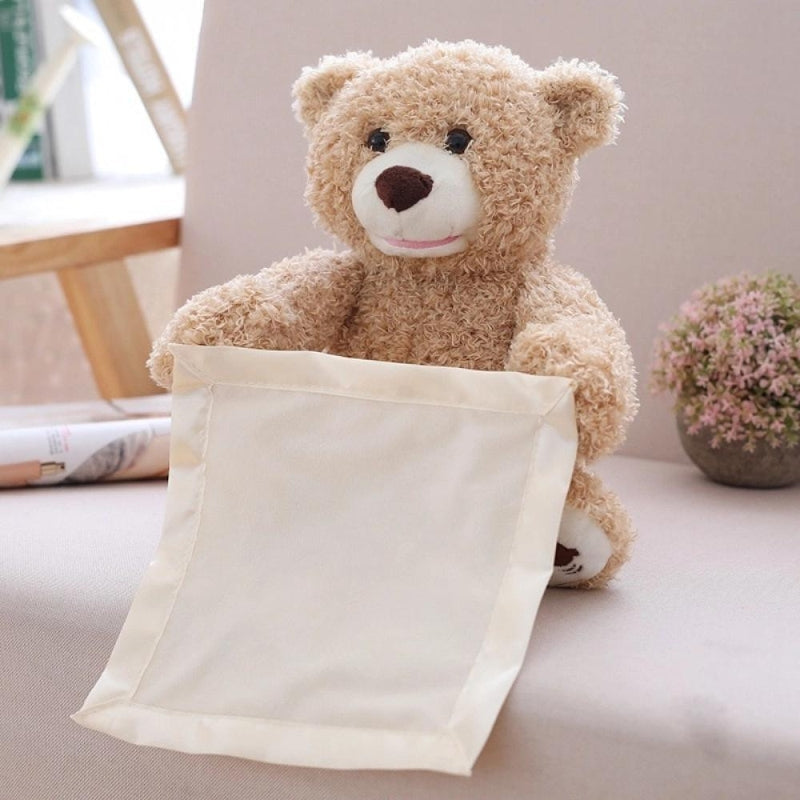 Ours en peluche interactif pour jeu de coucou