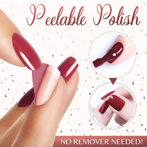 Lot de 2 vernis à ongles à film détachable, 8 ml