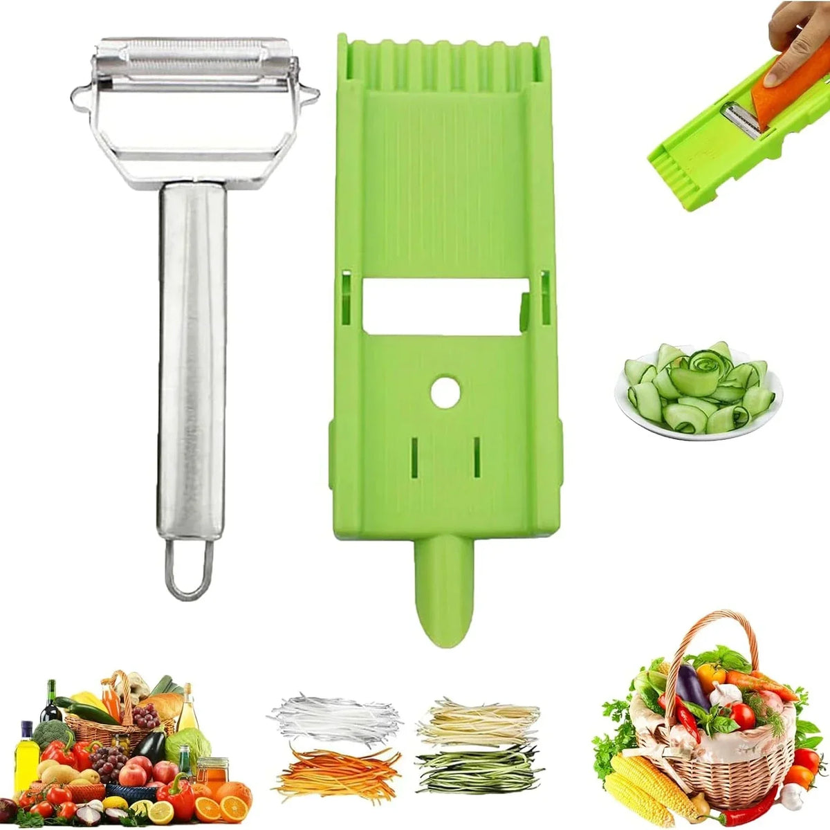 Éplucheur et râpe multifonction pour légumes