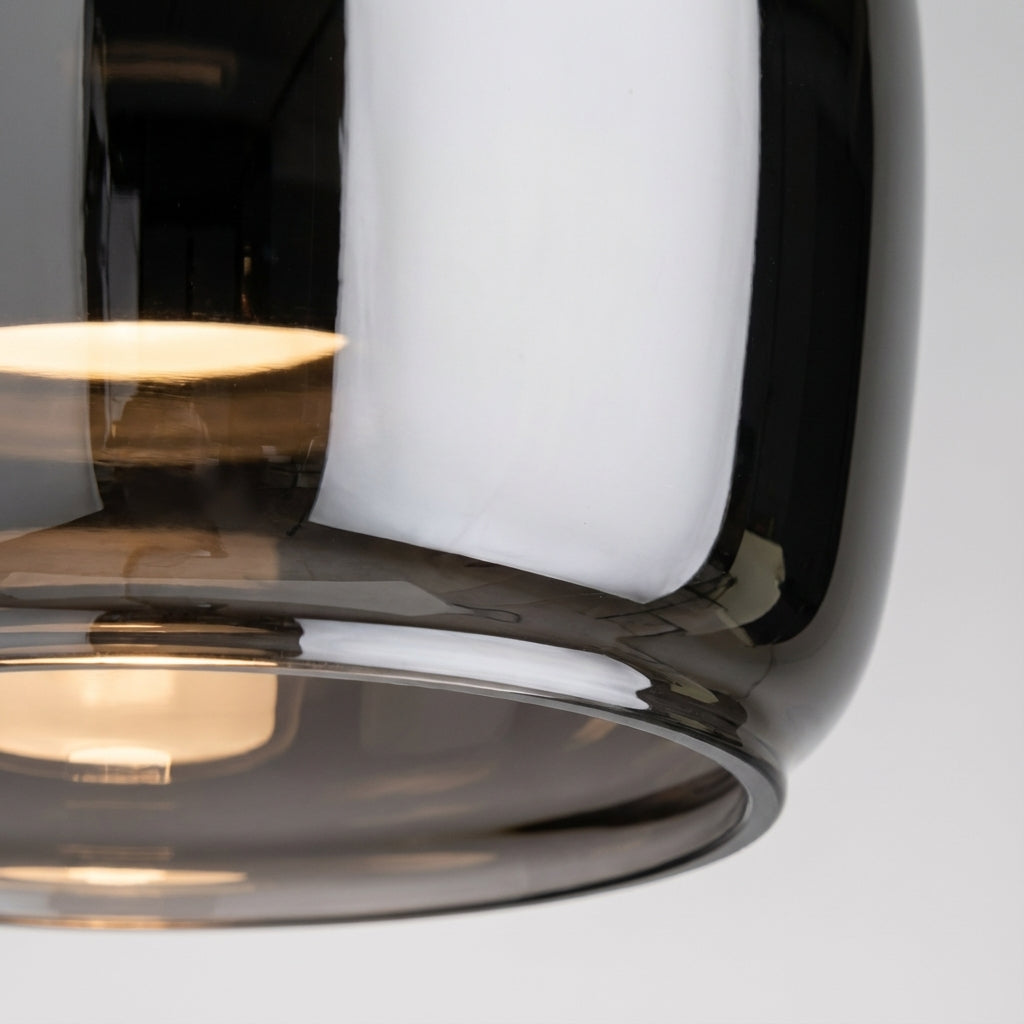 Suspension en verre teinté avec douille E27