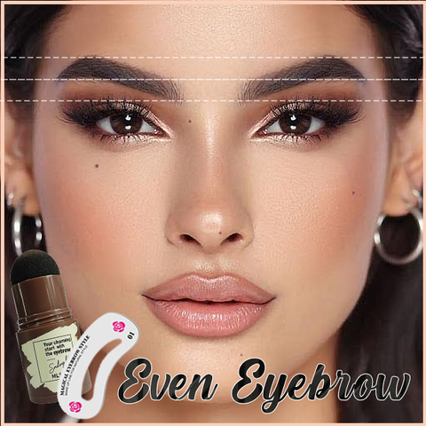 Kit de maquillage des sourcils avec tampon et pochoirs