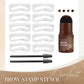 Kit de maquillage des sourcils avec tampon et pochoirs