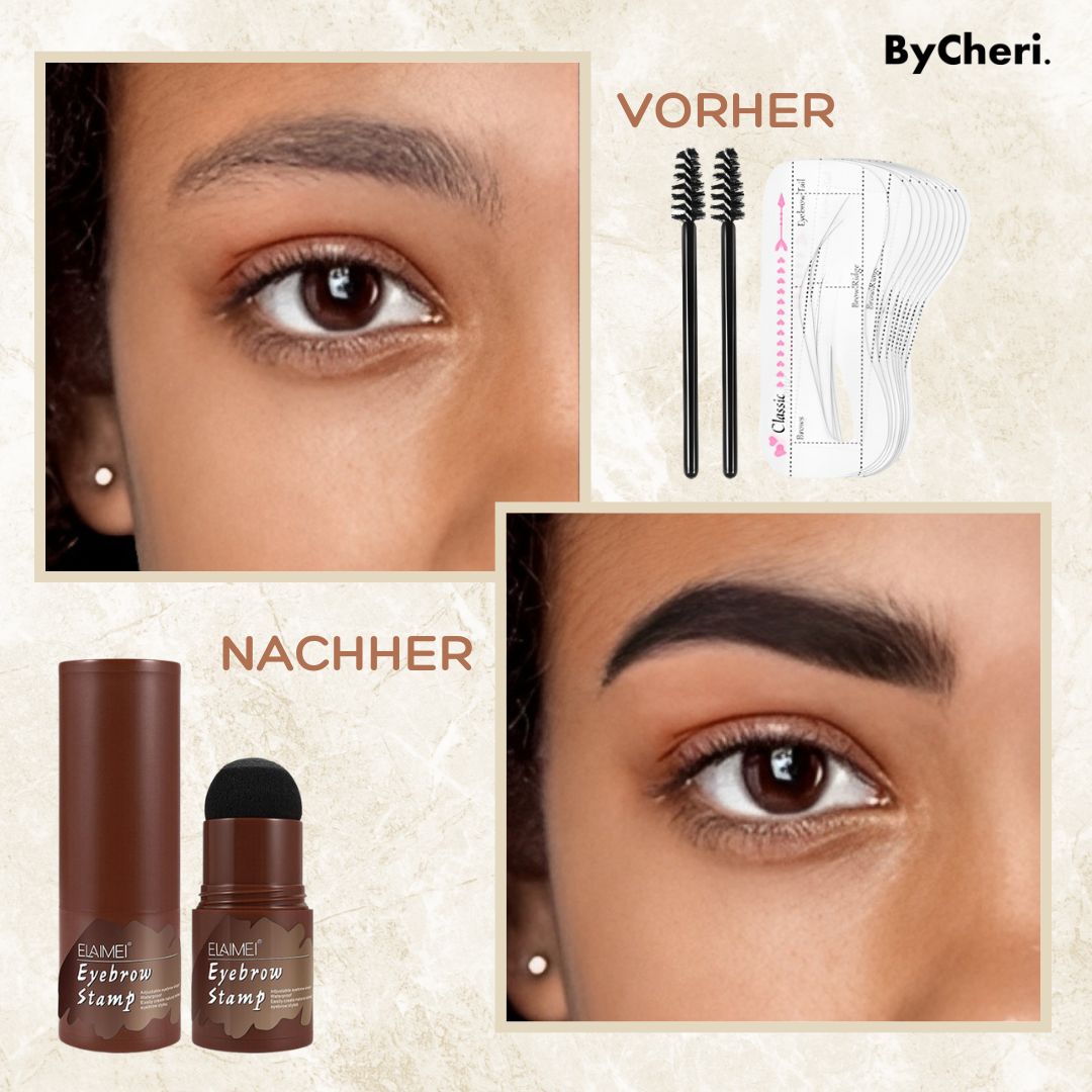 Kit de maquillage des sourcils avec tampon et pochoirs