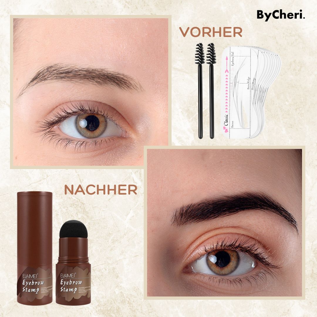 Kit de maquillage des sourcils avec tampon et pochoirs