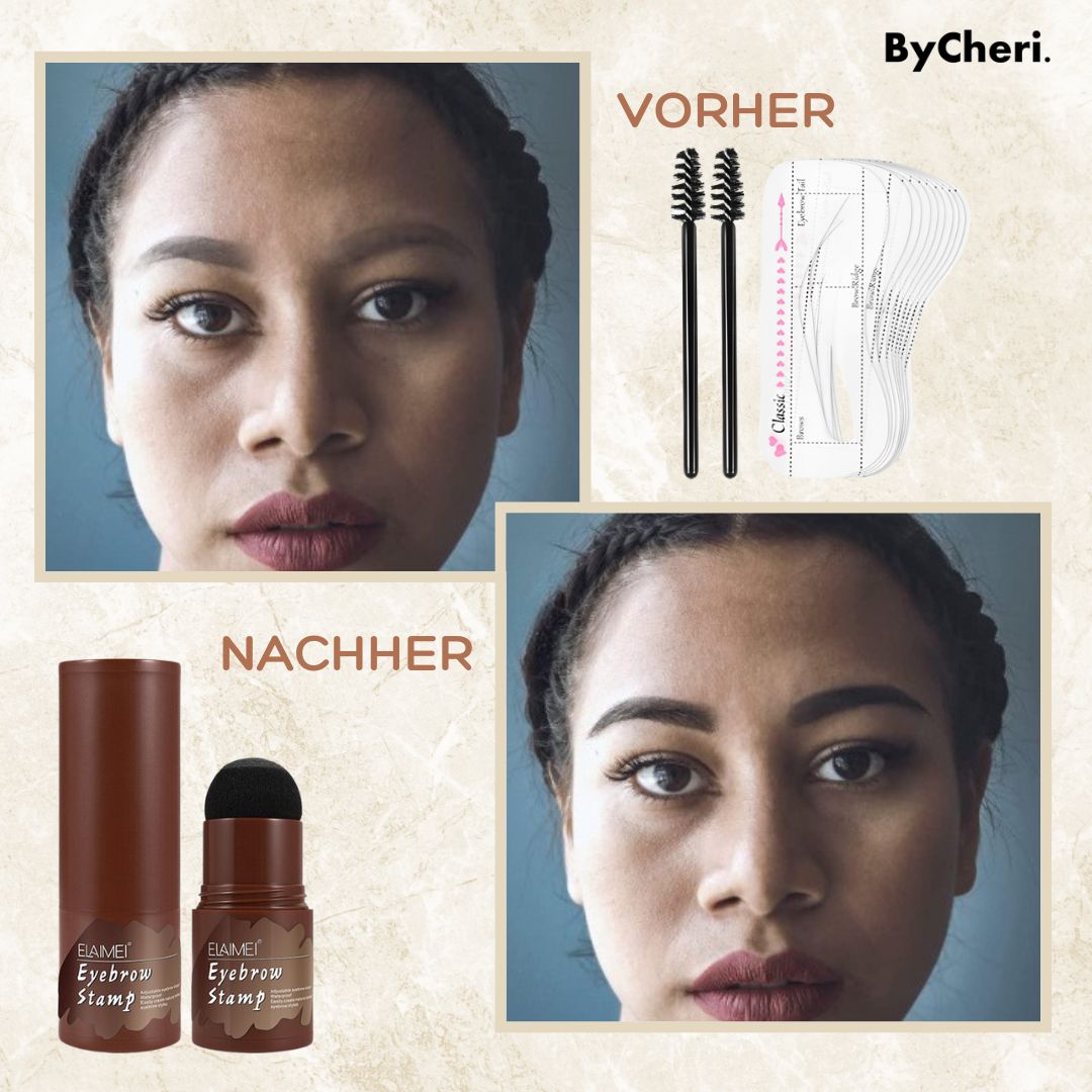 Kit de maquillage des sourcils avec tampon et pochoirs