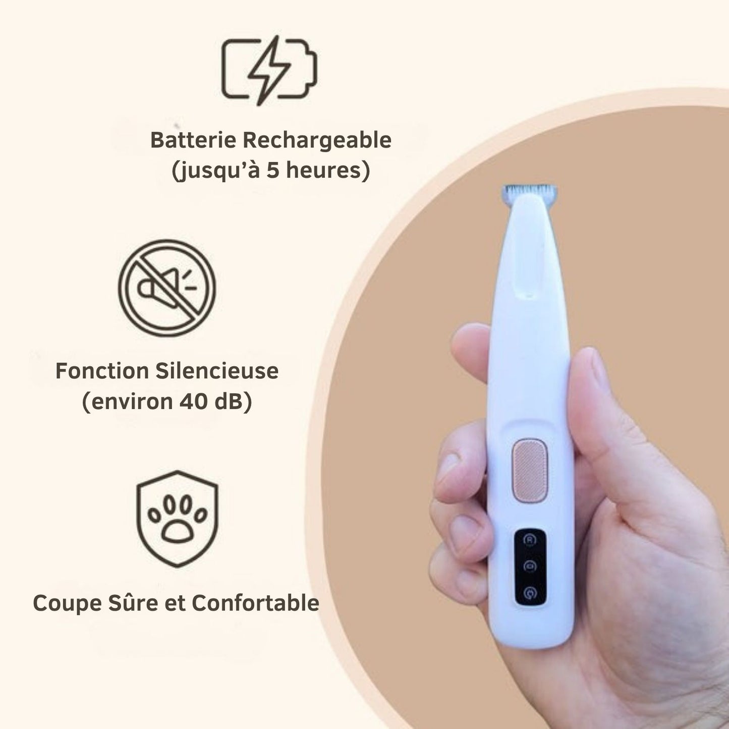 Felineau Tondeuse Électrique de Précision pour Pattes
