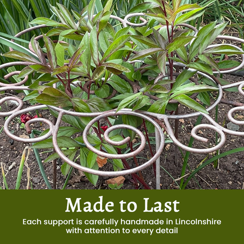 Support de plantes métallique en spirale