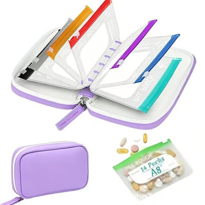 Organisateur de comprimés avec sachets inscriptibles