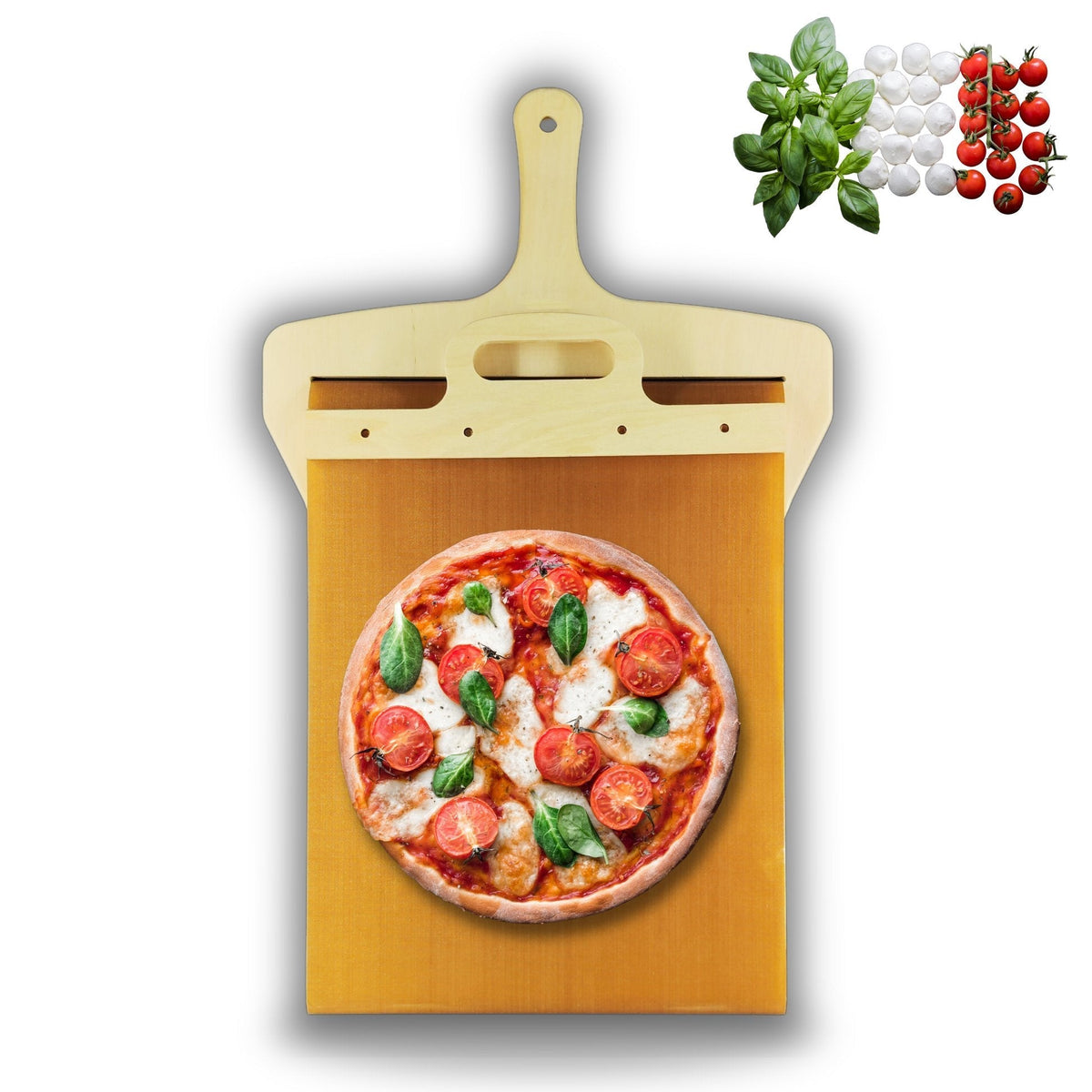 Pelle à pizza coulissante avec accessoire de glissement