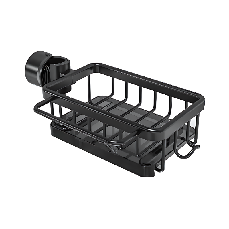 Étagère d’évier perforée en aluminium sans perçage
