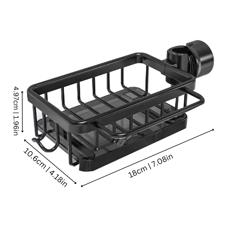 Étagère d’évier perforée en aluminium sans perçage