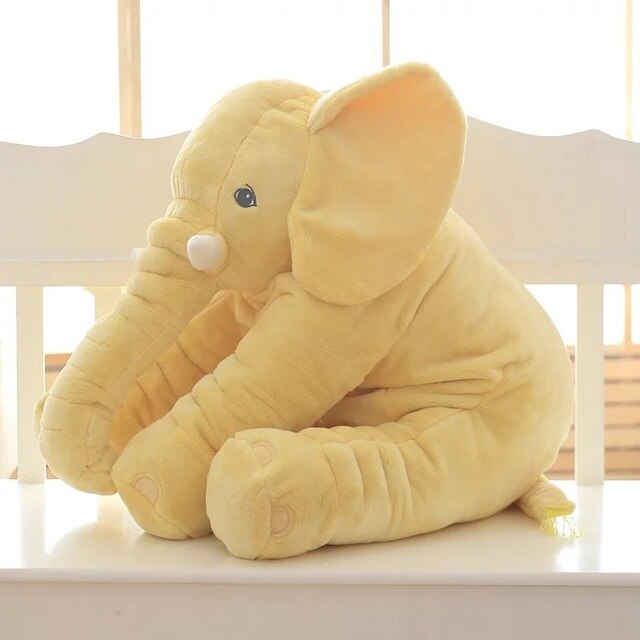 Coussin éléphant en peluche rembourré, 40 ou 60 cm