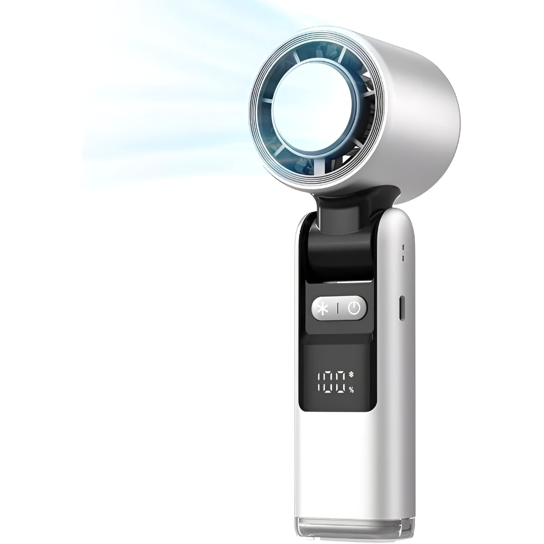 Ventilateur à main rechargeable USB-C avec affichage numérique