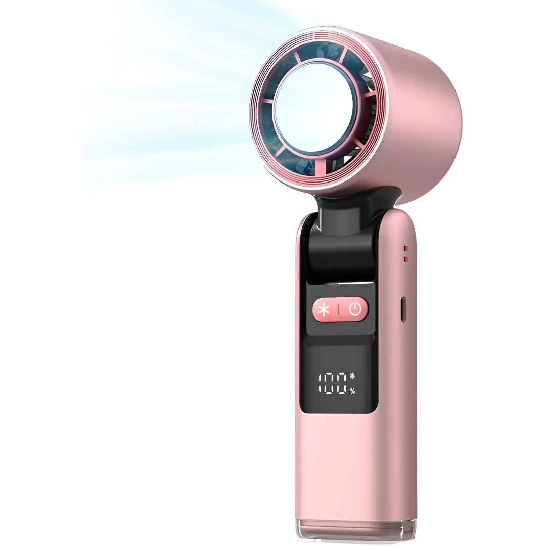 Ventilateur à main rechargeable USB-C avec affichage numérique
