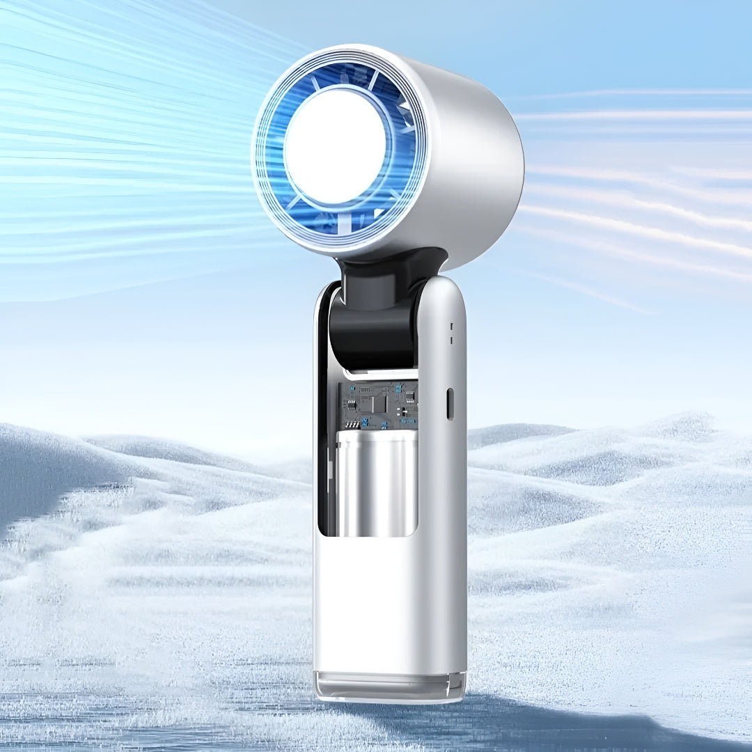 Ventilateur à main rechargeable USB-C avec affichage numérique