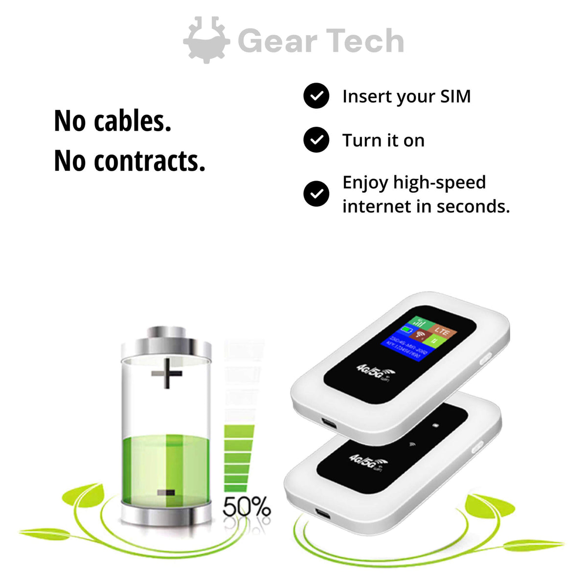 Routeur Wi-Fi mobile 4G LTE rechargeable