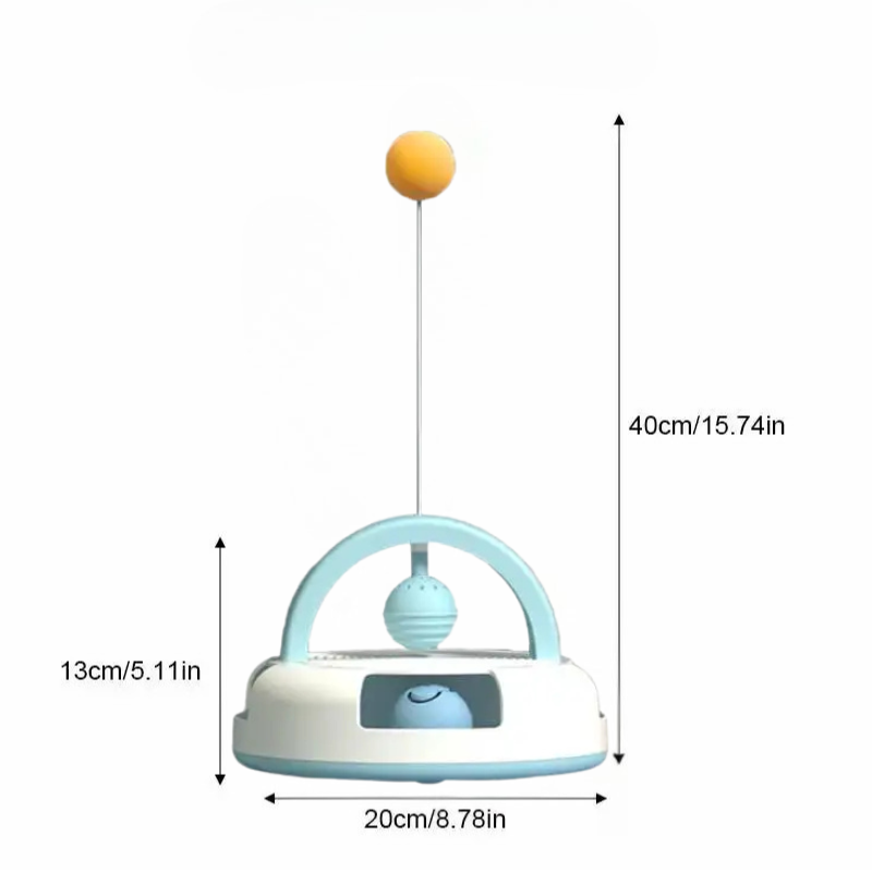 Felineau Jouet Culbuteur Interactif pour Chat - Bleu ou Rose