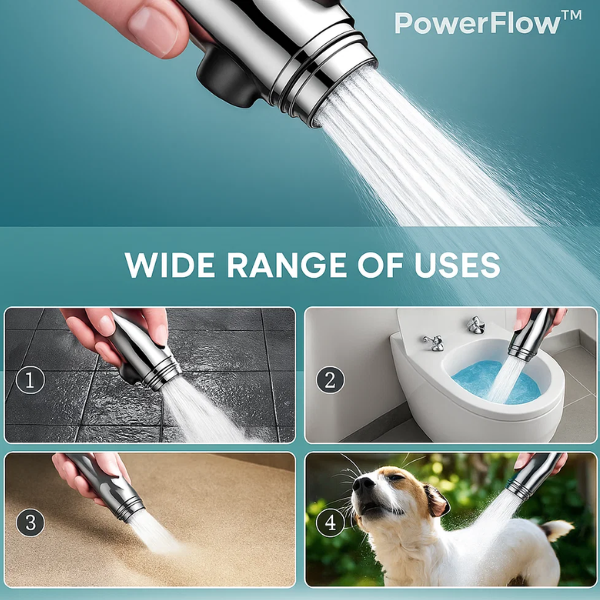 Pommeau de douche à jet concentré, 24 cm