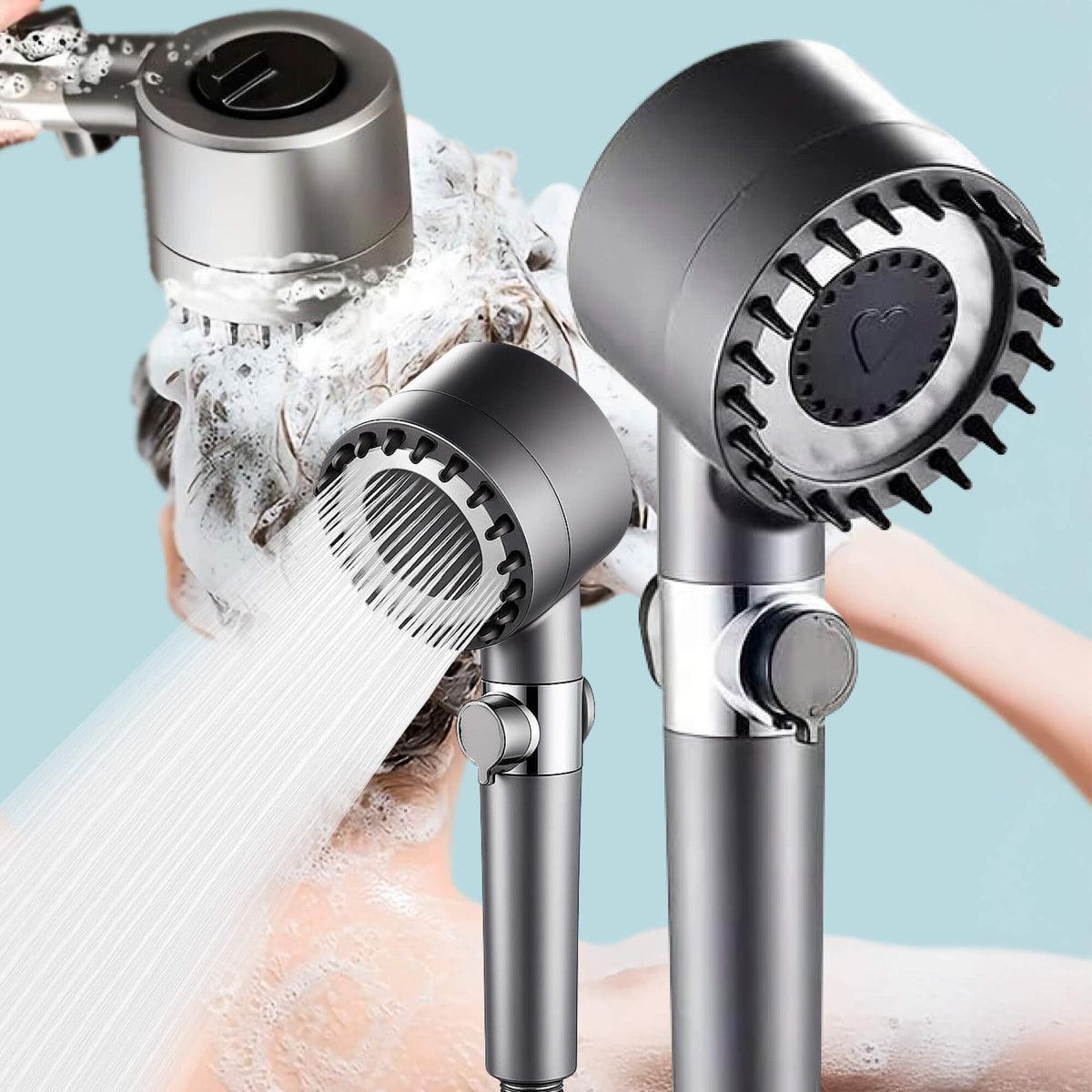 Pommeau de douche à jet concentré, 24 cm