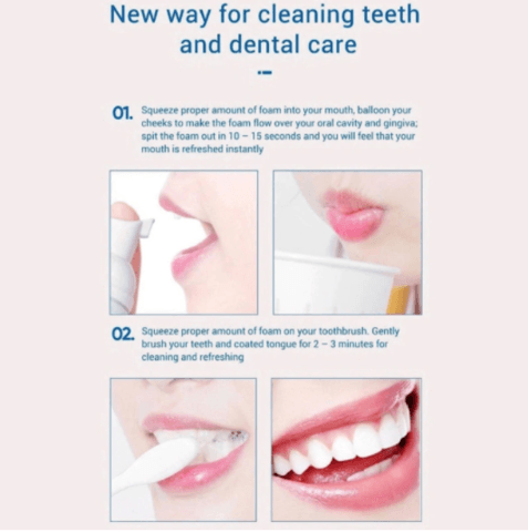 Lot de 2 dentifrices en mousse
