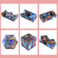 Cube transformable en ABS à motifs colorés