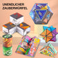 Cube transformable en ABS à motifs colorés