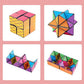 Cube transformable en ABS à motifs colorés
