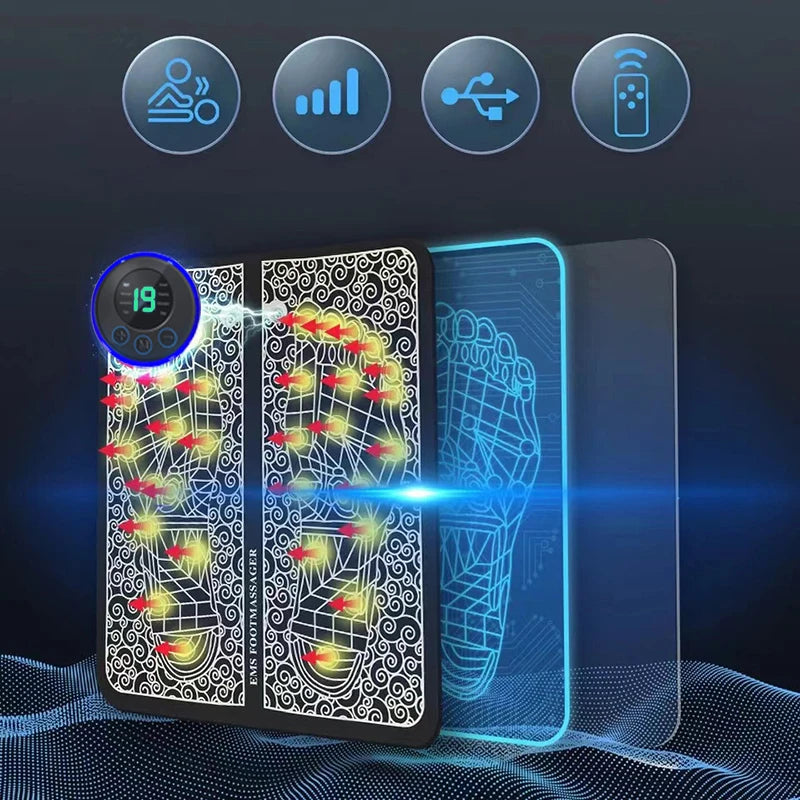 Tapis de stimulation électrique pour les pieds, 6 modes