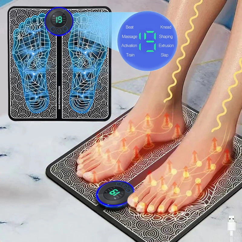 Tapis de stimulation électrique pour les pieds, 6 modes
