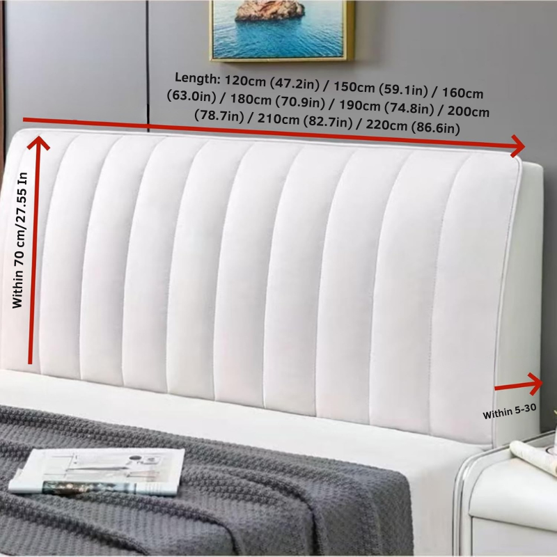 Housse extensible pour tête de lit, longueurs 1,5 à 2,2 m