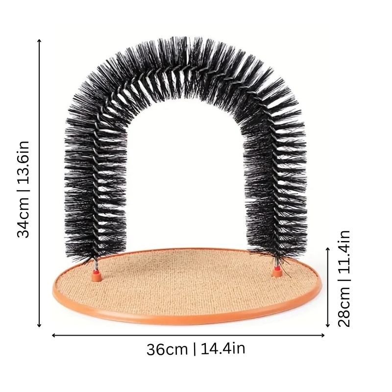 Felineau Arche Brosse Auto-Toilettage - Masseur Griffoir Passage Félin