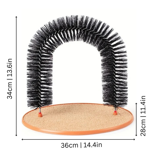Felineau Arche Brosse Auto-Toilettage - Masseur Griffoir Passage Félin